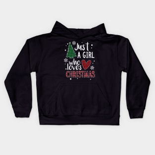 Just a Girl who Loves Christmas a Gift for XMAS Kids Hoodie